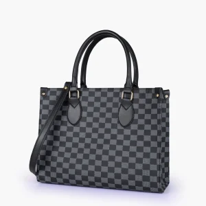 Black Checkered Everywear Handbag
