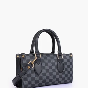 Black Checkered On The Go Mini Bag