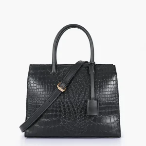 Black Crocodile Vintage Handbag Scaled 1