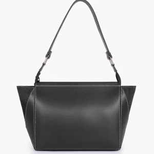 Black Suede Trio Twist Handbag