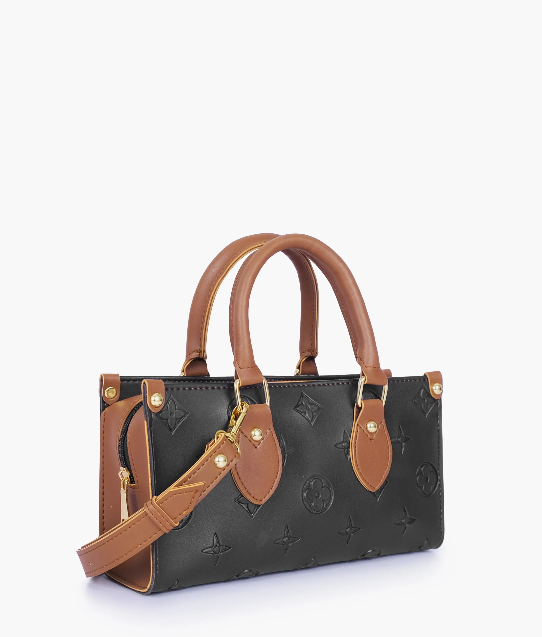 Black and Brown On the Go Mini Bag 1