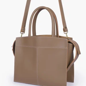 Coffee Trapeze Top Handle Bag 1