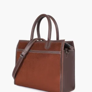 Dark Brown Suede Vintage Handbag Scaled 1