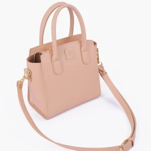 Peach Top Handle Mini Handbag