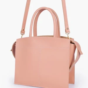 Peach Trapeze Top Handle Bag 1