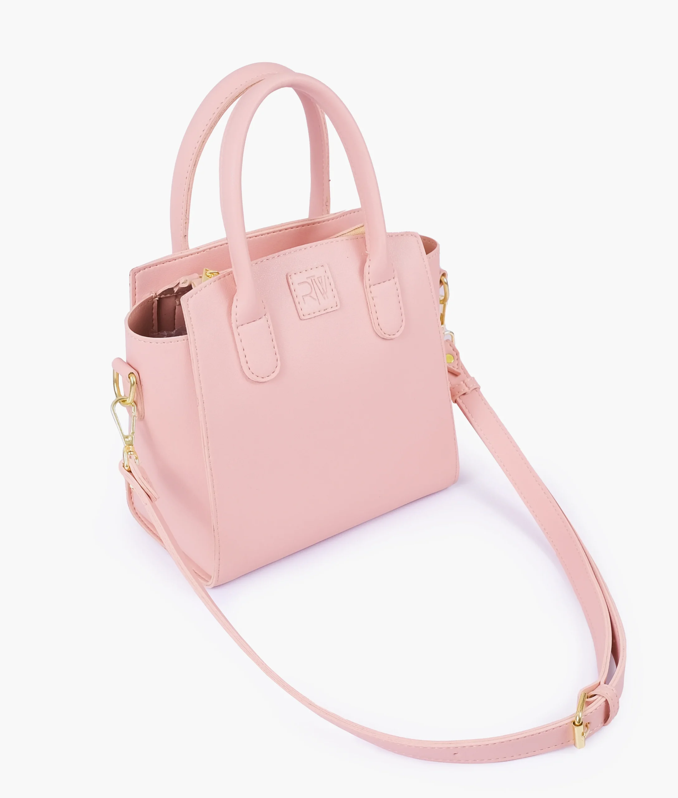 Pink Top Handle Mini Handbag 1