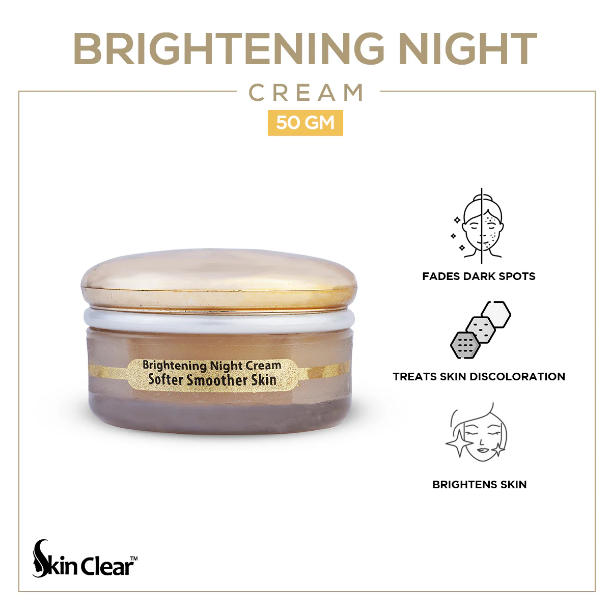 Skin Clear Brightening Night Cream - 50gm - Image 2