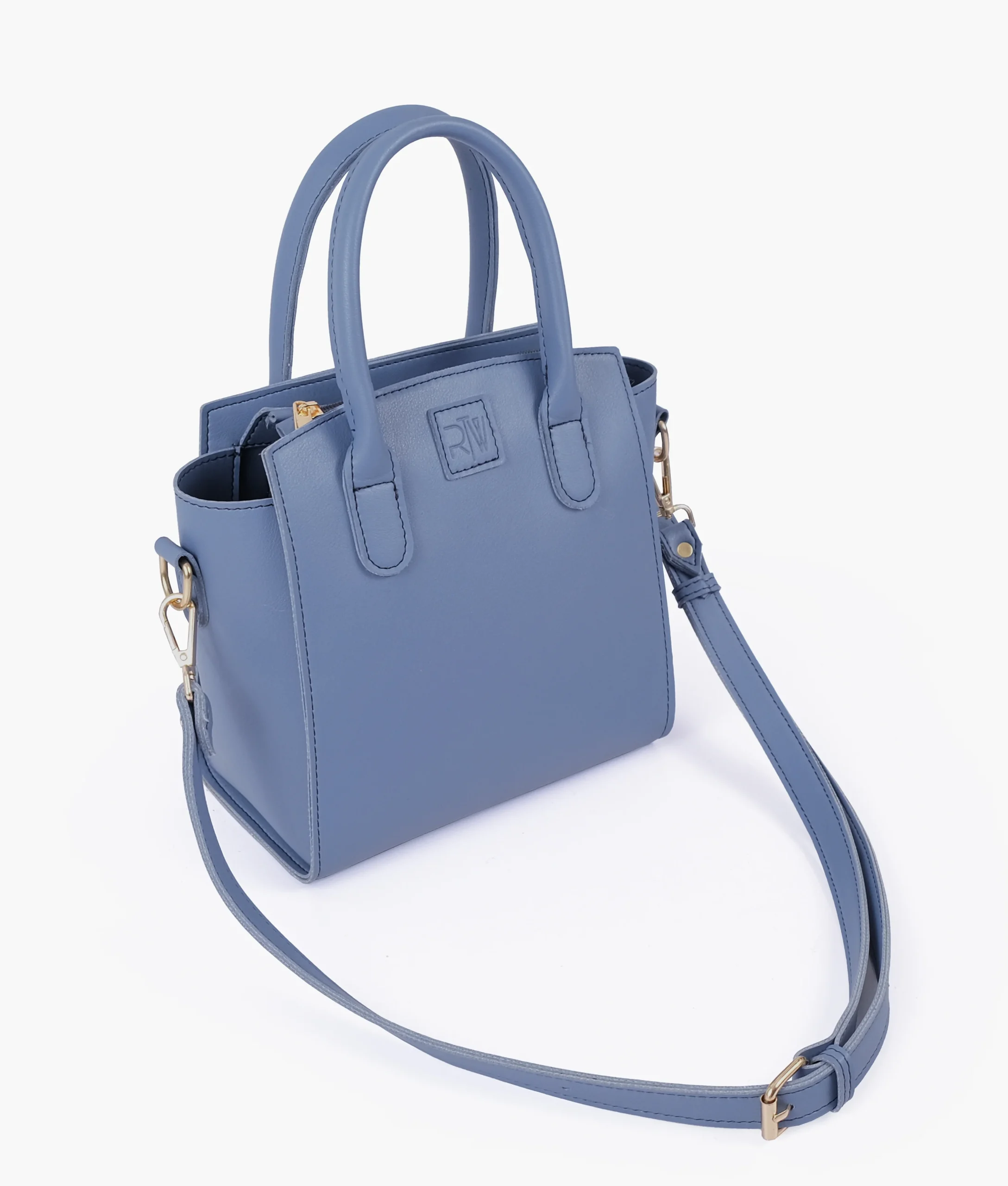 Sky Blue Top Handle Mini Handbag