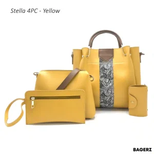 Stella 4PC Yellow Handbag Set