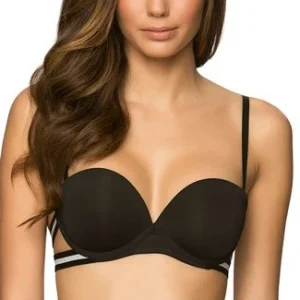 Sugar and Stripe Black Bra featuring classic stripes and sleek design