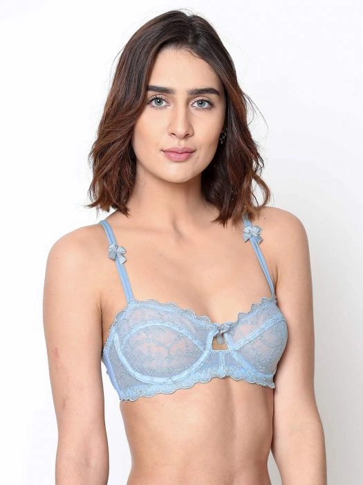 Susie Dusty Blue Mesh Bridal Bra