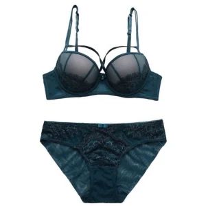 ZaraFashion Push Up Bra Set with upper thin and lower thick cups, front view highlighting design and fit